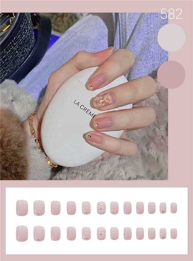 Dekoratives Blumen Press-On Nagelset