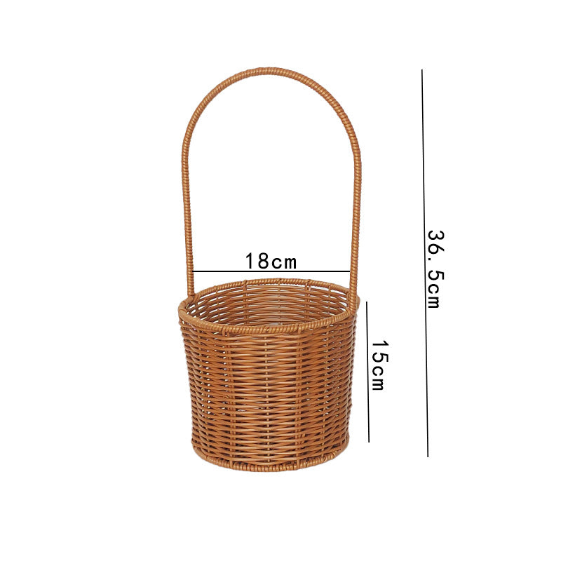 Handgefertigter Rattan Aufbewahrungskorb mit Griff Karnz