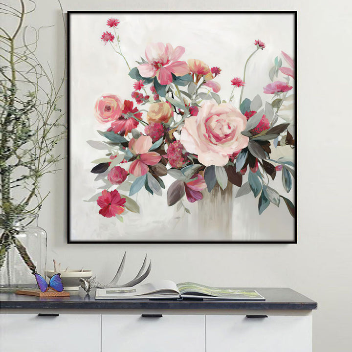 Floral-themed Canvas Wanddekoration