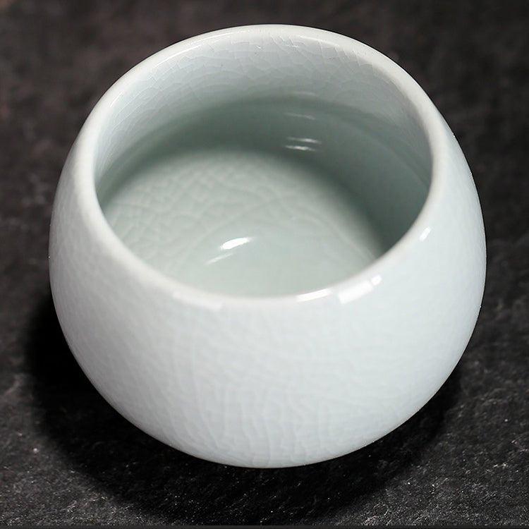 Oriental handgefertigtes keramisches rundes Teetassen-Set | Karnz
