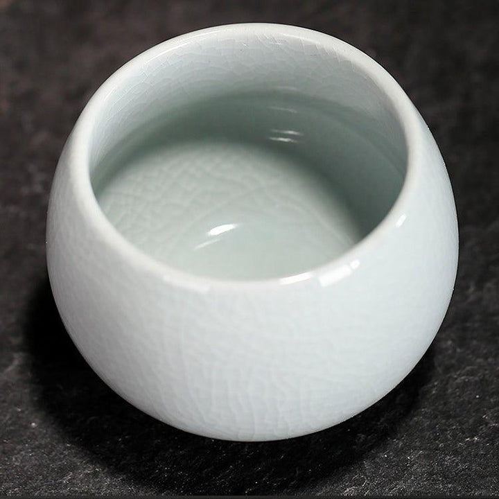 Oriental handgefertigtes keramisches rundes Teetassen-Set | Karnz