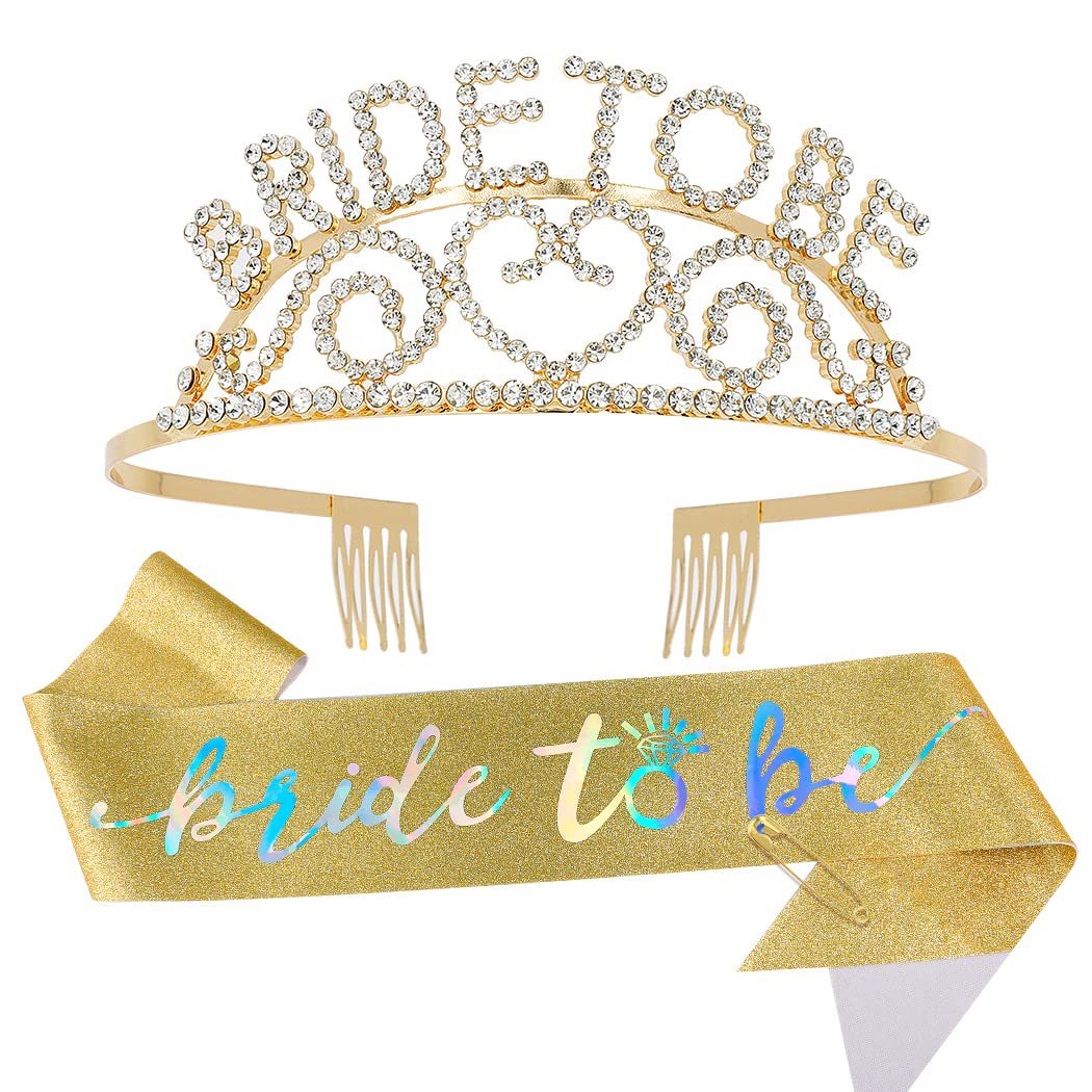 Damen Glitzernde Tiara mit Herzmotiven Karnz