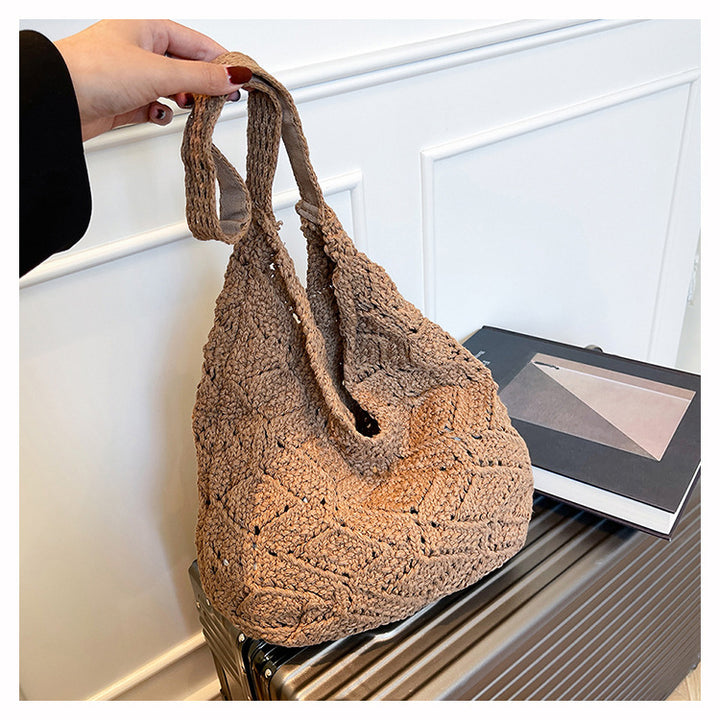 Florale verziertes Häkel-Schultertasche Karnz