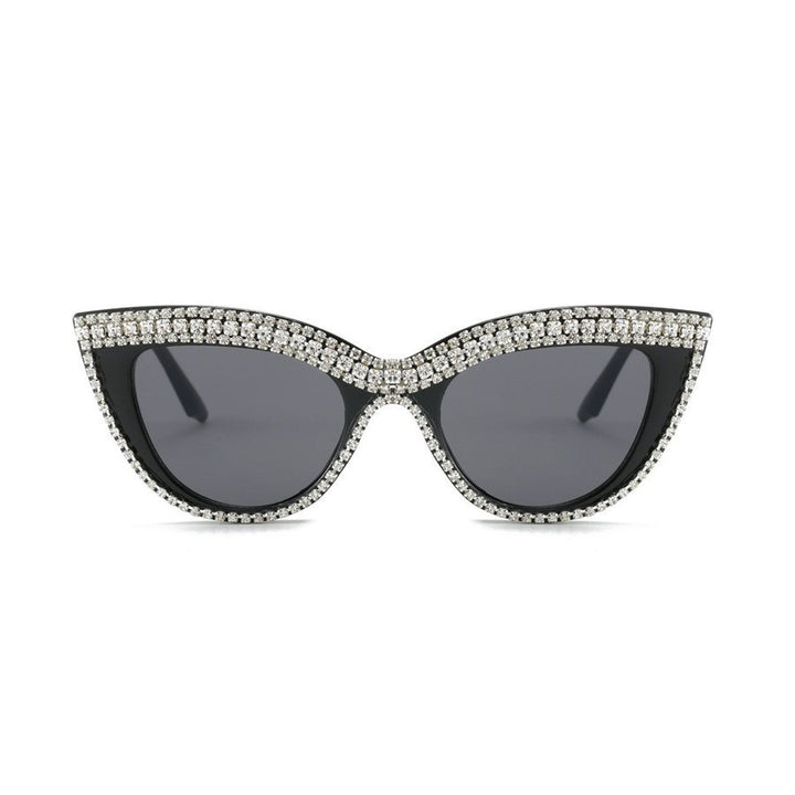 Glamouröse mit Strass verzierten Schild Sonnenbrille Karnz