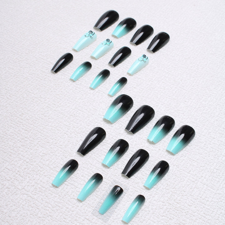 Elegante Gradient Press-On Nägel Karnz