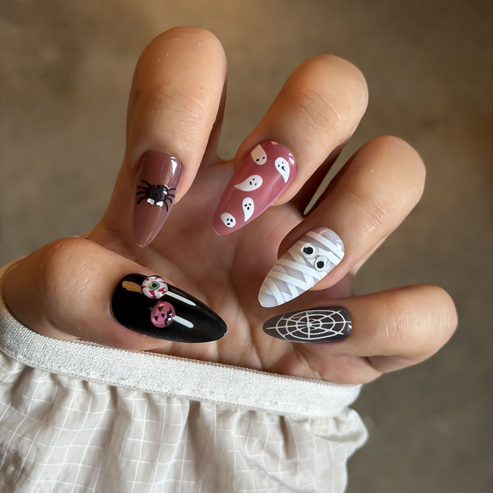 Verspielt Halloween-Themen Press-On Nagel Set Karnz