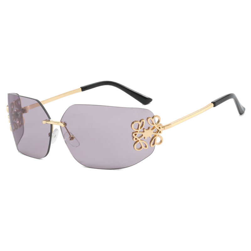 Damen extravagant gestaltete Sonnenbrille mit eleganten Verzierungen Karnz