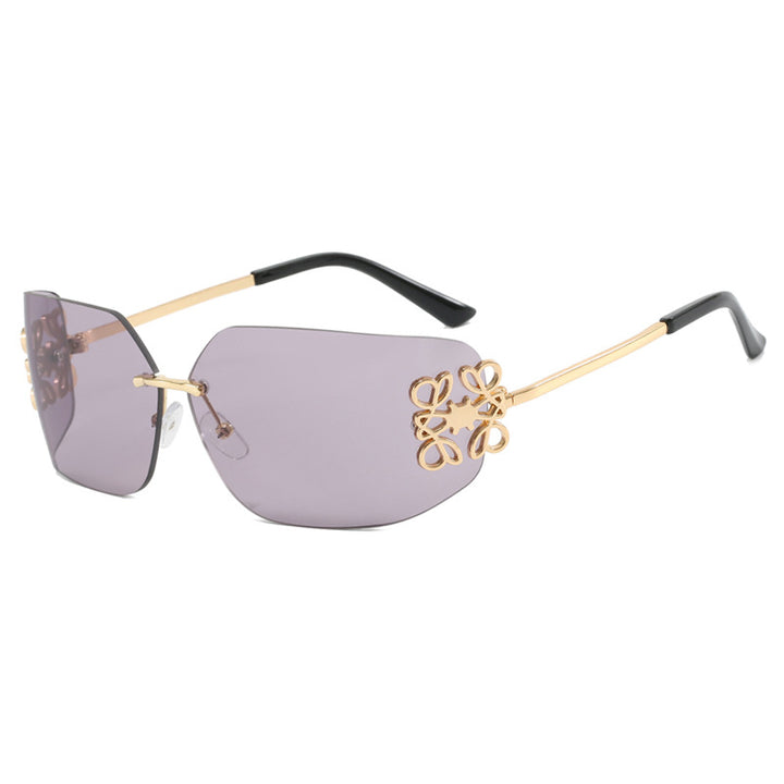 Damen extravagant gestaltete Sonnenbrille mit eleganten Verzierungen Karnz