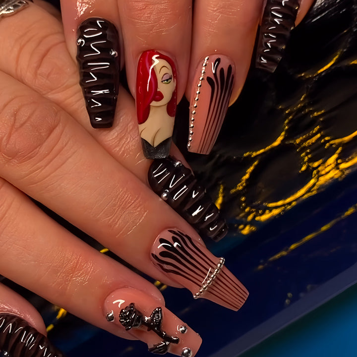 Künstlerische Charakter Nagelkunst Extensions Karnz