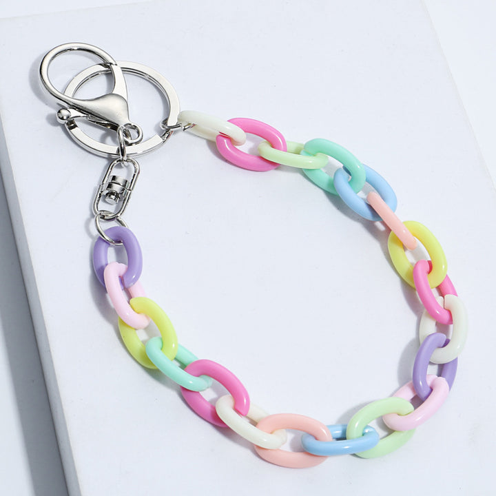 Bunter Ketten-Schlüsselanhänger Halter Karnz