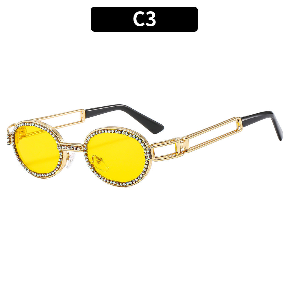 Dekorative Sonnenbrille mit Kristallakzenten