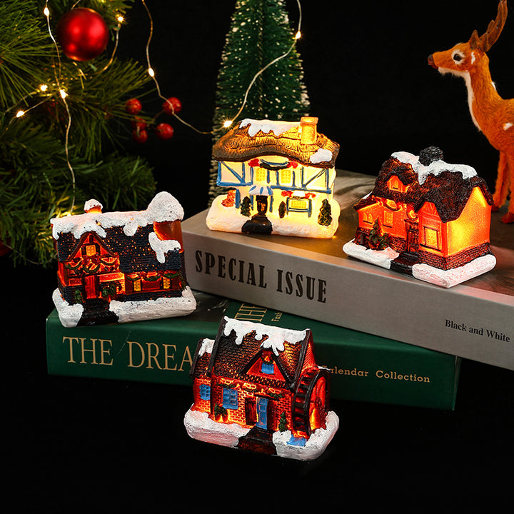Nostalgische Weihnachtsdorf-Haus-Dekoration Karnz