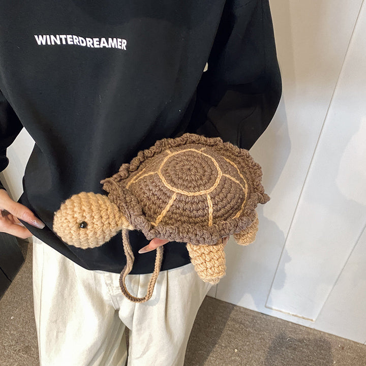 Niedlicher Plüsch-Schildkröten-Mini-Rucksack