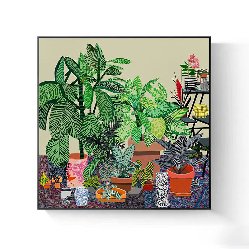 Dekorative Indoor-Pflanzen Kunst Leinwanddruck