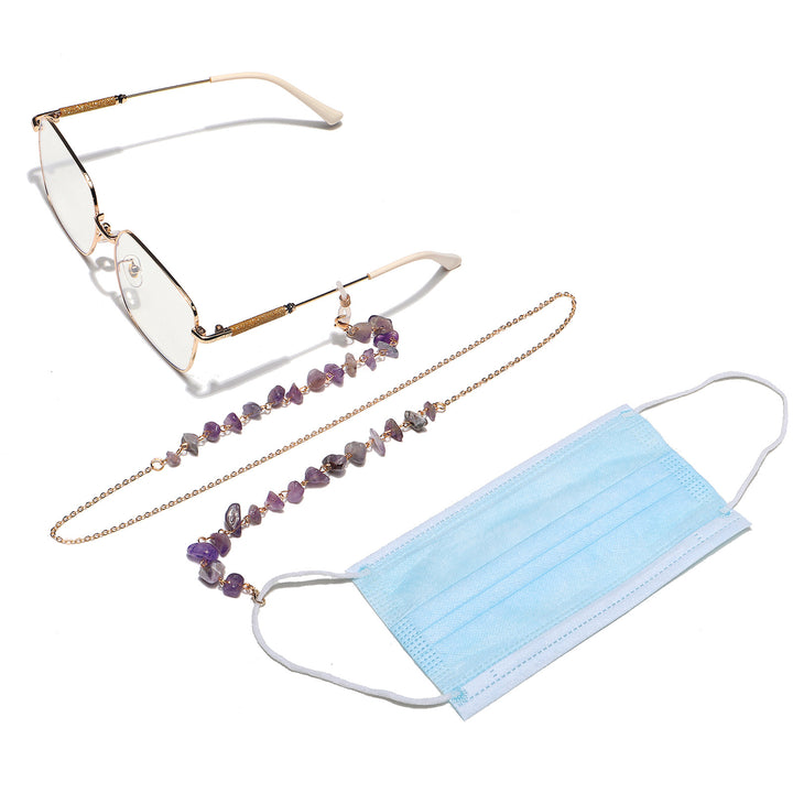 Natürliche Amethyst-Kristall-Brillenketten Karnz