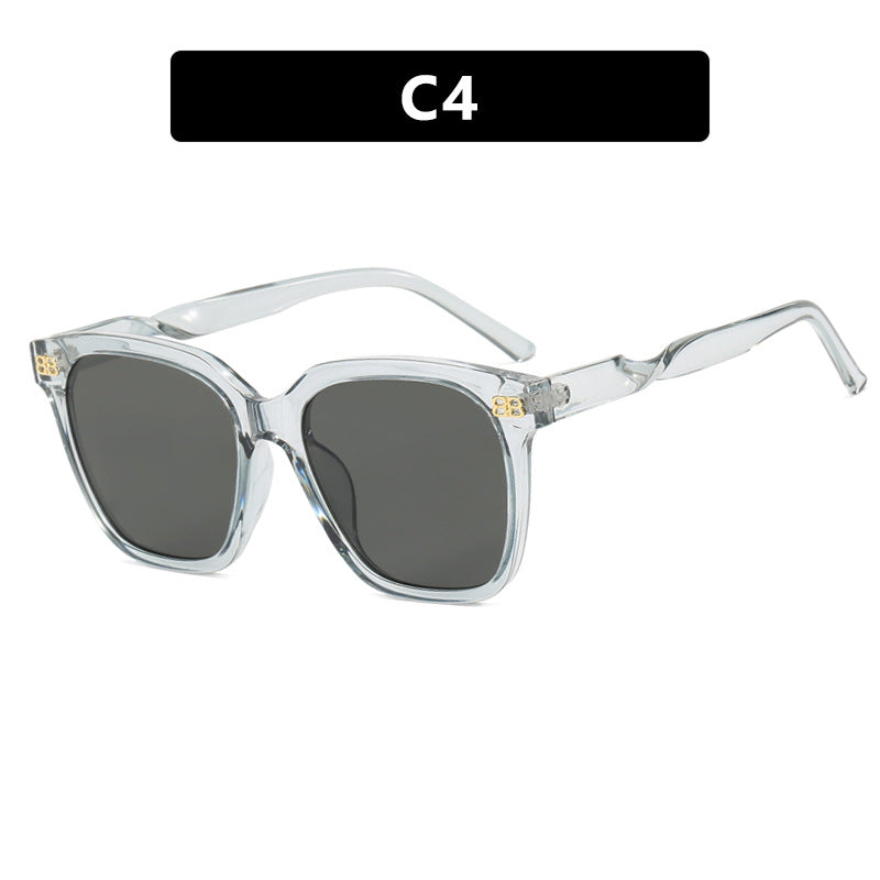 Damen quadratische Sonnenbrille mit eleganter Rahmenstruktur und UV-Schutz Karnz