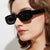 Damen Modische rechteckige Sonnenbrille mit verstellbaren Nasenstege Karnz