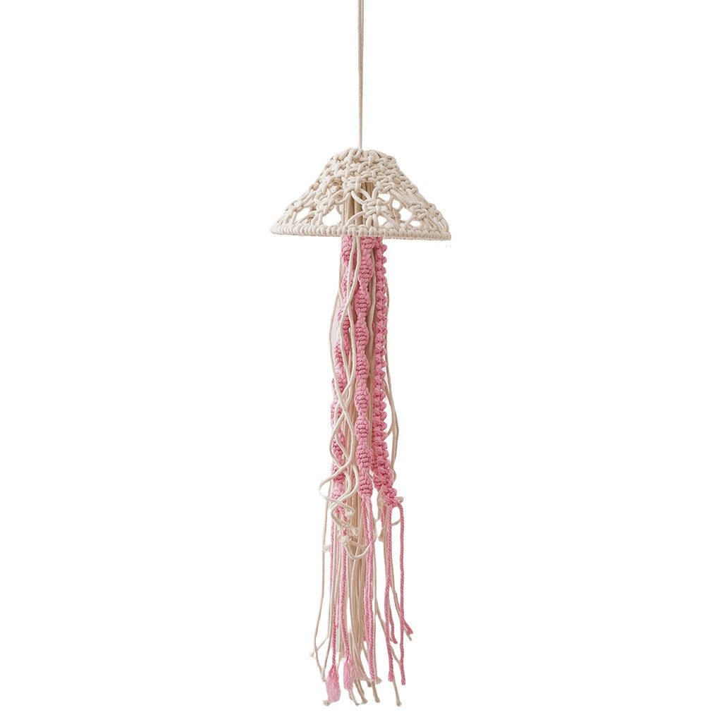 Dekorative Macramé Quallen Wandkunst Karnz