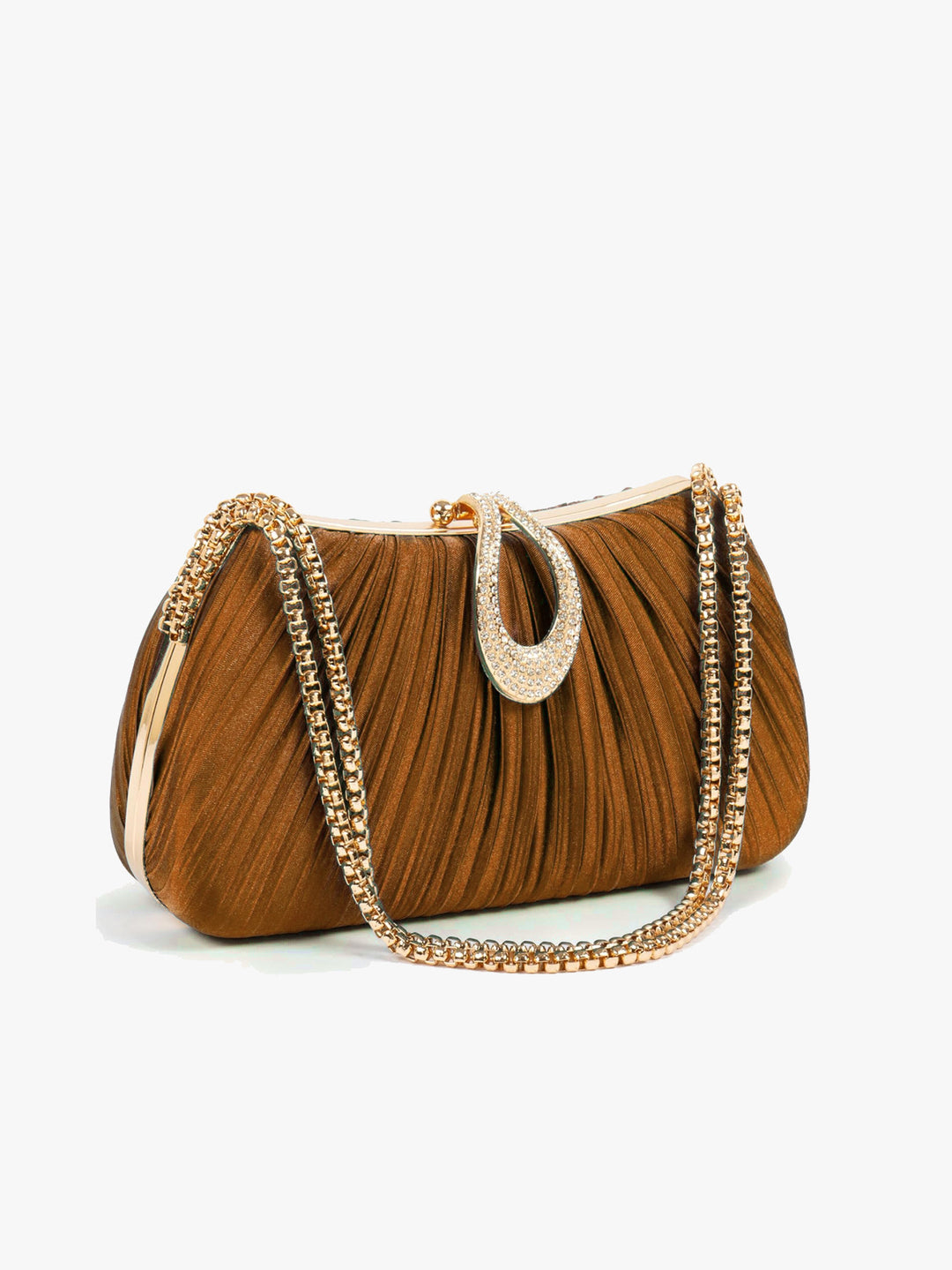 Luxuriöse plissierte Abend-Clutch