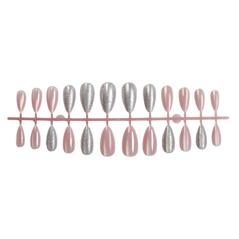 Funkelndes Glitzer Press-On Nagelset Karnz