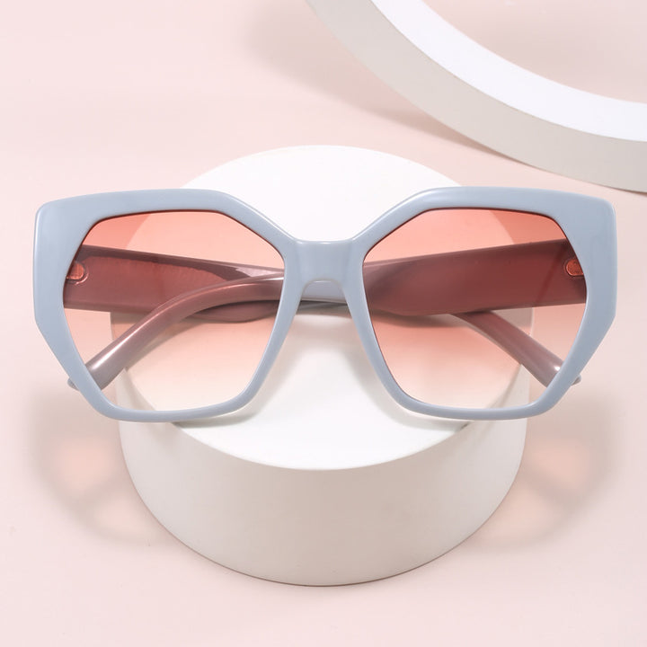 Damen oversized geometrische Sonnenbrille Karnz