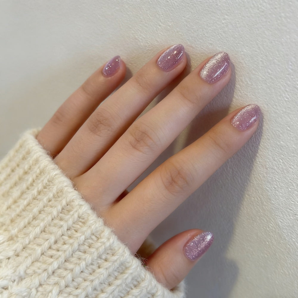 Funkelnd Glänzendes Press-On Nagelset Karnz