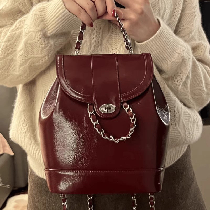 Chic Ketten-akzentierte Bucket-Handtasche Karnz