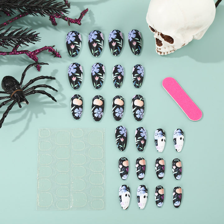 Kunstnagel Set mit kreativen Halloween-Motiven Karnz
