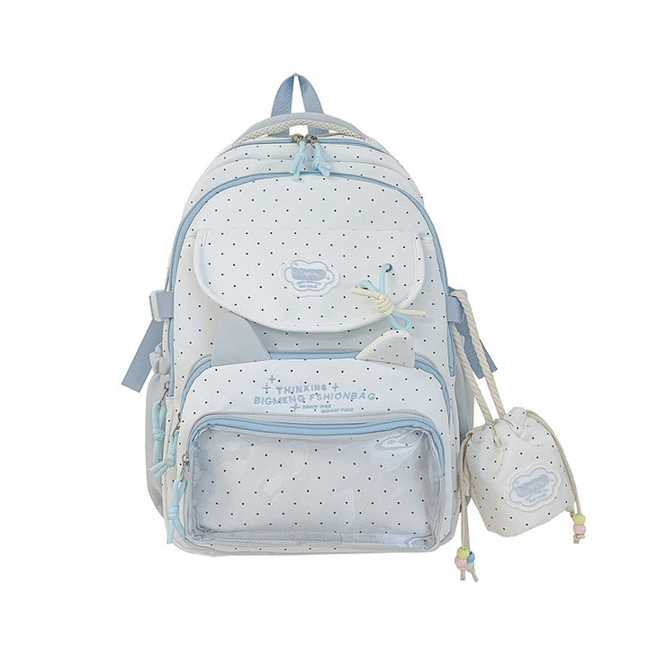 Polka Dots Design Rucksack mit mehreren Fächern Karnz