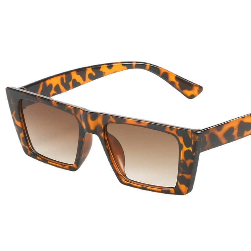 Damen geometrische Sonnenbrille mit trendigem, eckigem Rahmen Karnz