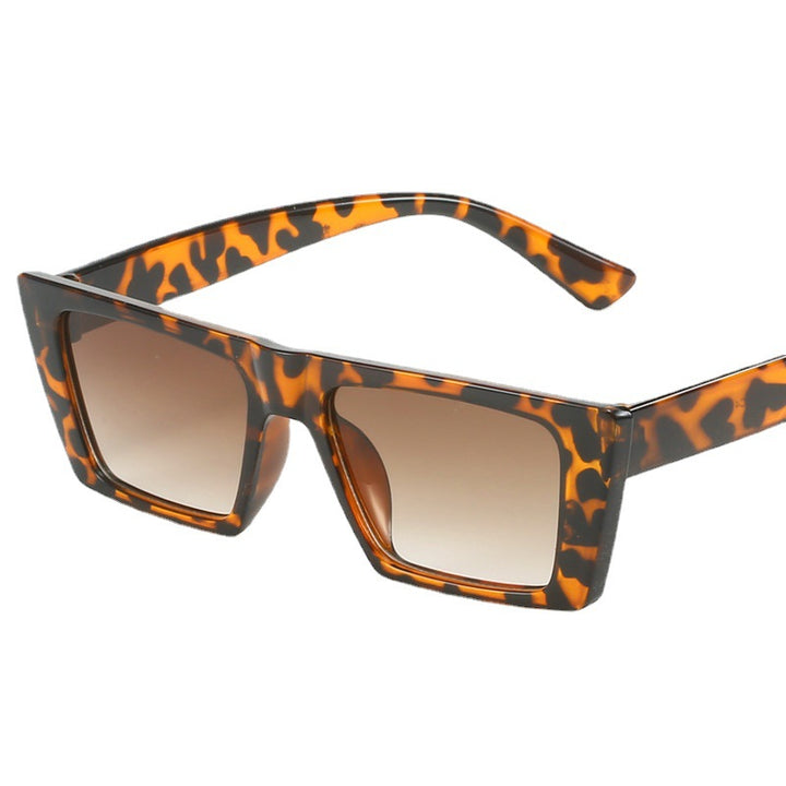 Damen geometrische Sonnenbrille mit trendigem, eckigem Rahmen Karnz