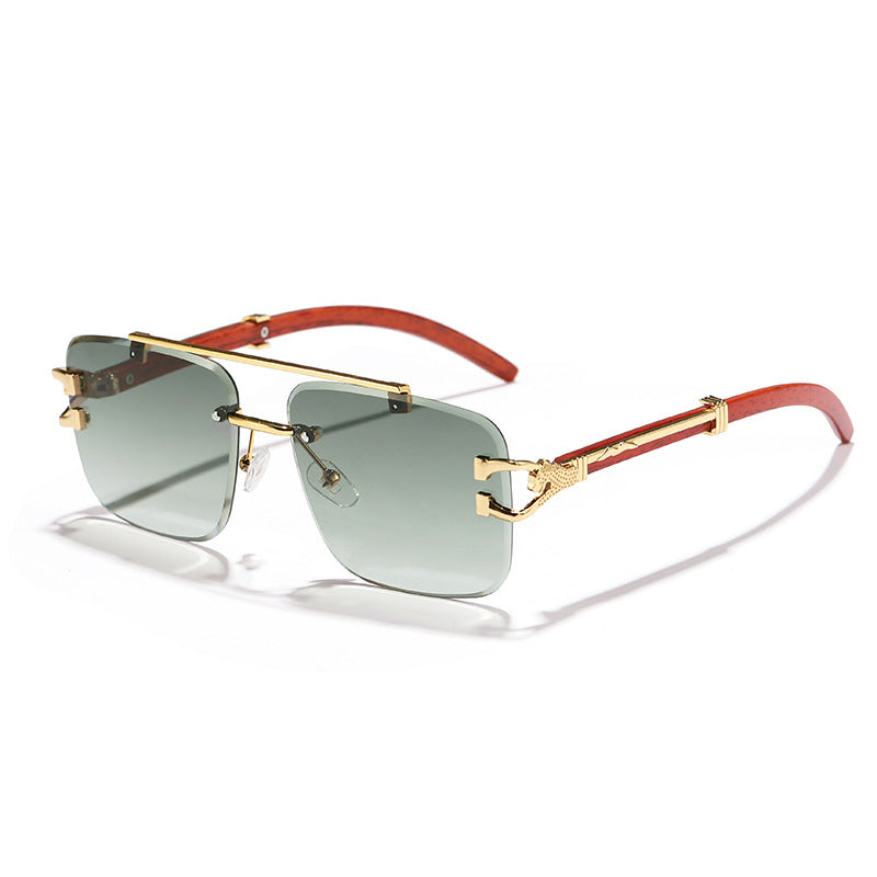 Damen stilvolle quadratische Sonnenbrille mit luxuriösem Metallrahmen Karnz
