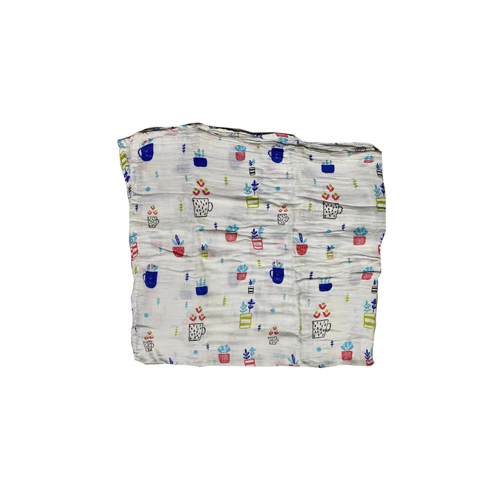 Baumwoll-Musselin Babydecke mit Herzmuster Karnz