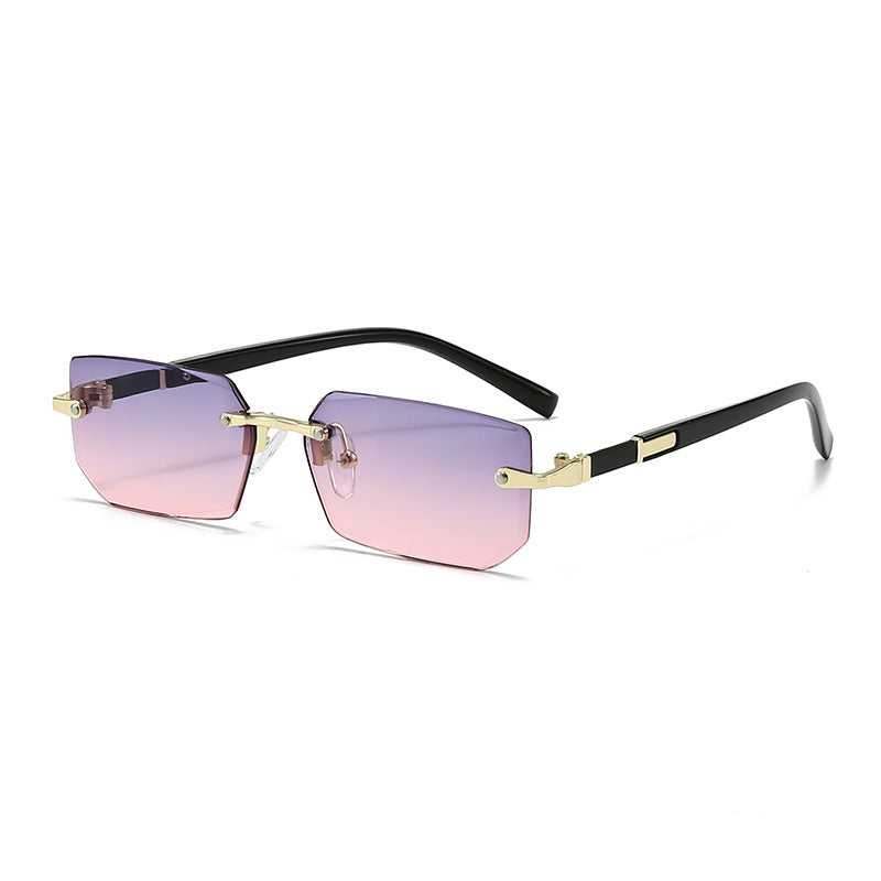 Damen elegante und modische Sonnenbrille mit transparentem Rahmen Karnz