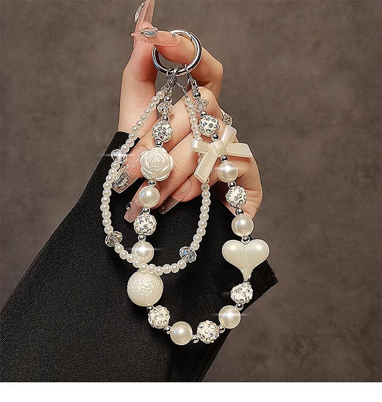 Eleganter Perlen-Perlen Charm Schlüsselanhänger Karnz