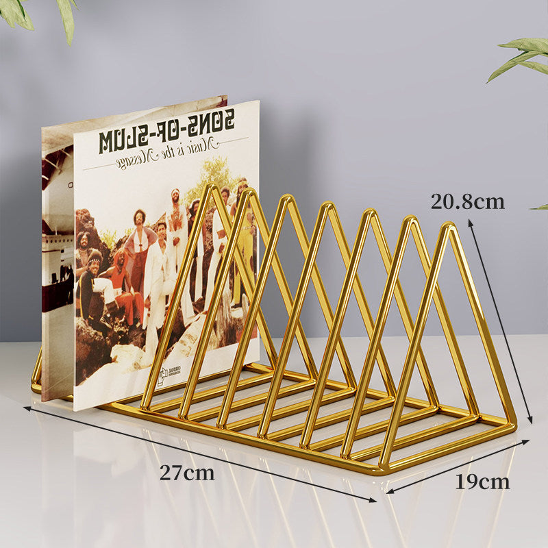 Dreieckiger Metalldraht Schallplatten- & Buchorganisator Rack