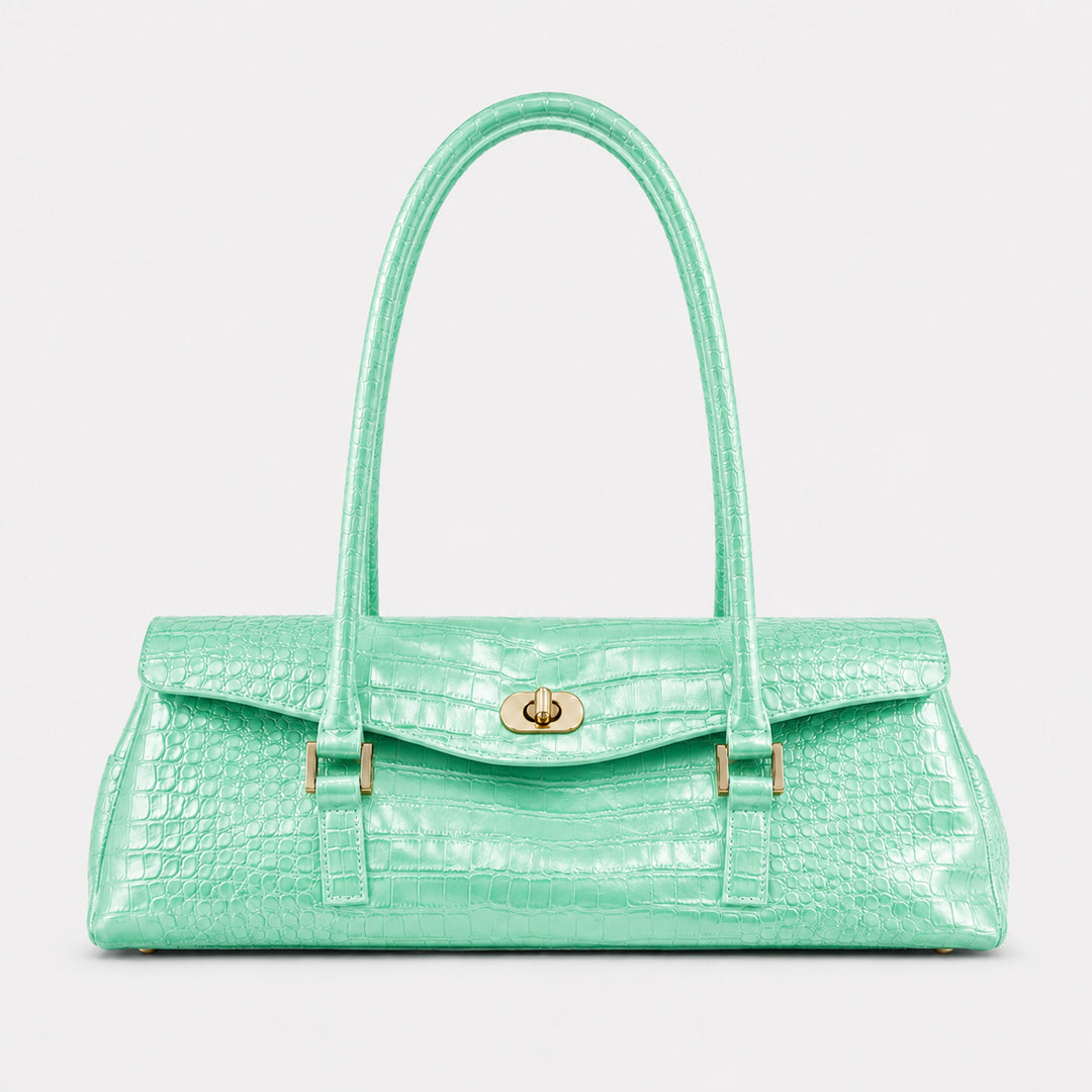 Elegante Krokodil-Optik Handtasche