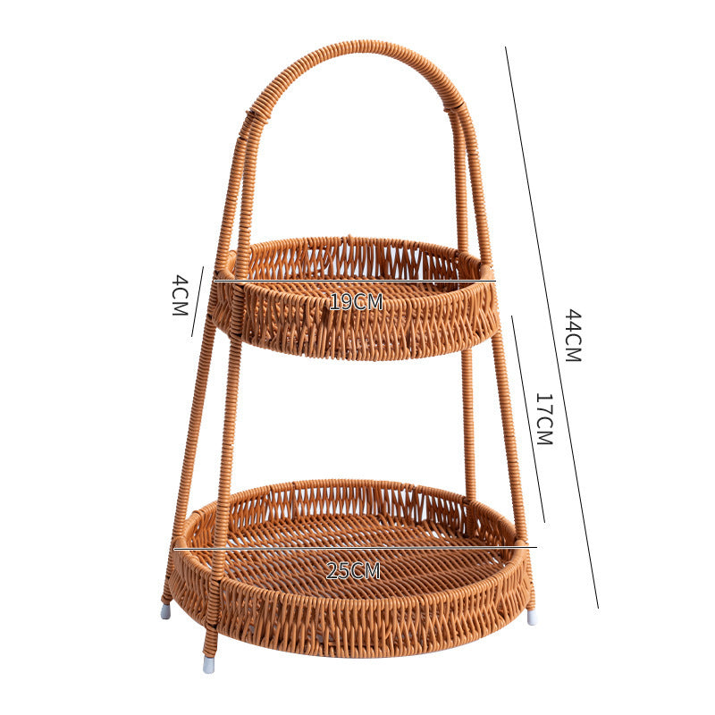 Handgefertigter Rattan Aufbewahrungskorb Karnz