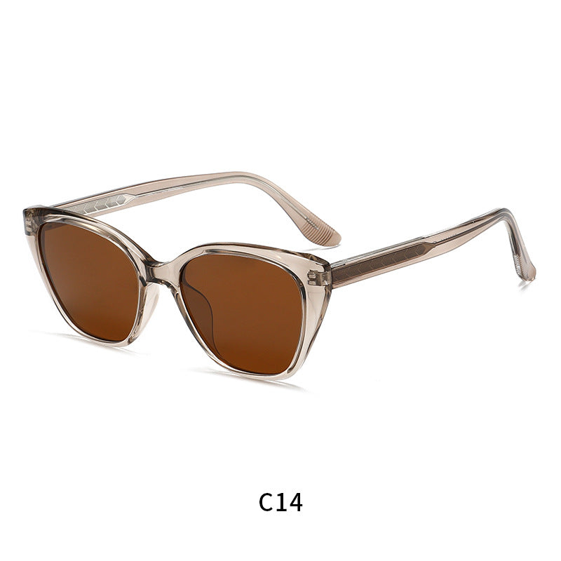 Damen moderne Cat-Eye Sonnenbrille mit UV-Schutz und schickem Rahmen Karnz
