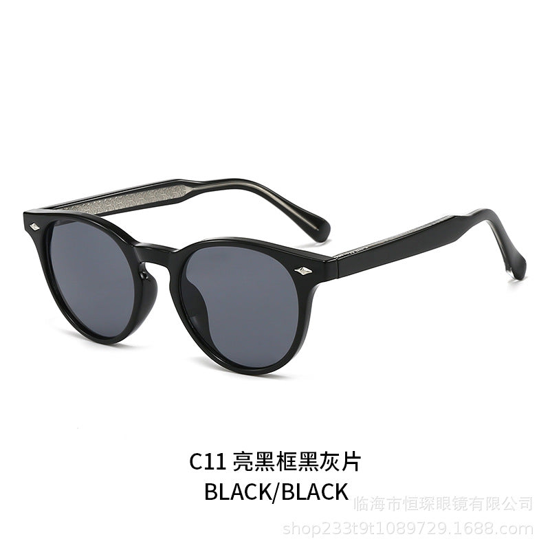 Damen runde Sonnenbrille im stilvollen Retro-Design Karnz