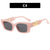 Damen modische quadratische Sonnenbrille mit goldenen Verzierungen Karnz