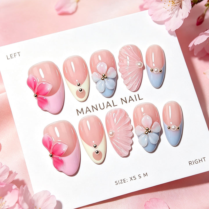 Floral Design Press-On Nagelkunstset
