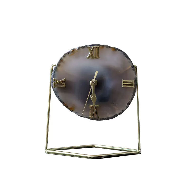 Elegante Achatstein Dekorative Tischuhr