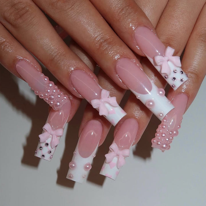 Dekoratives Blumendruck-Nageldesign-Set Karnz