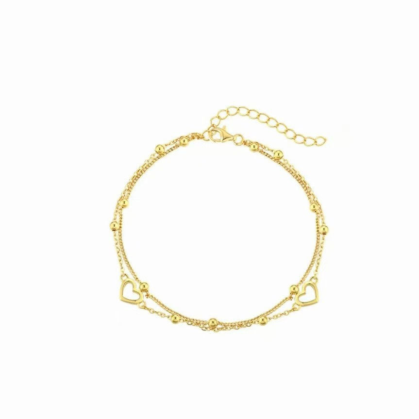 Herz Charm Schicht-Armband Karnz