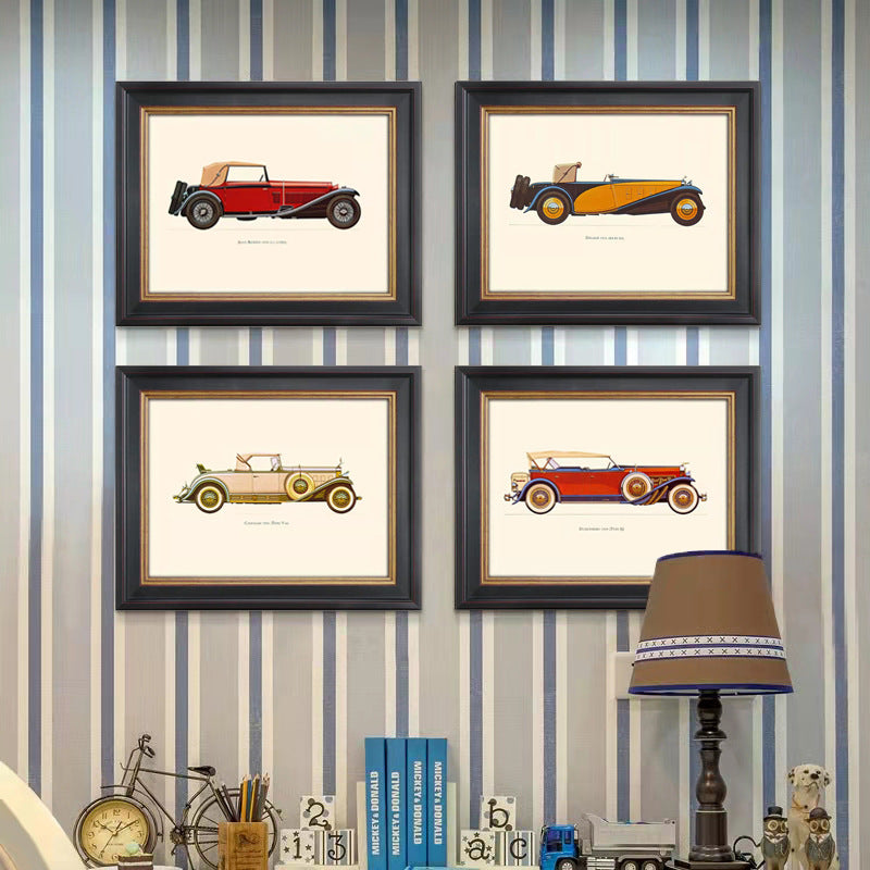 Vintage Auto Kunstdruck