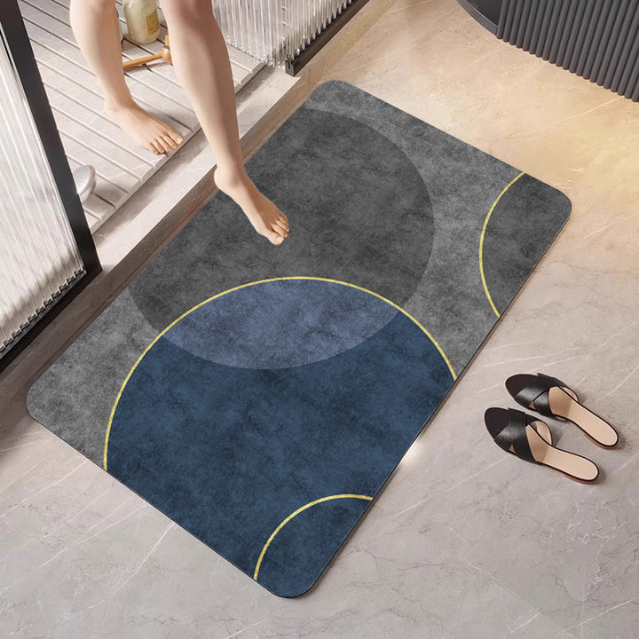 Stylische abstrakte Badematte Karnz