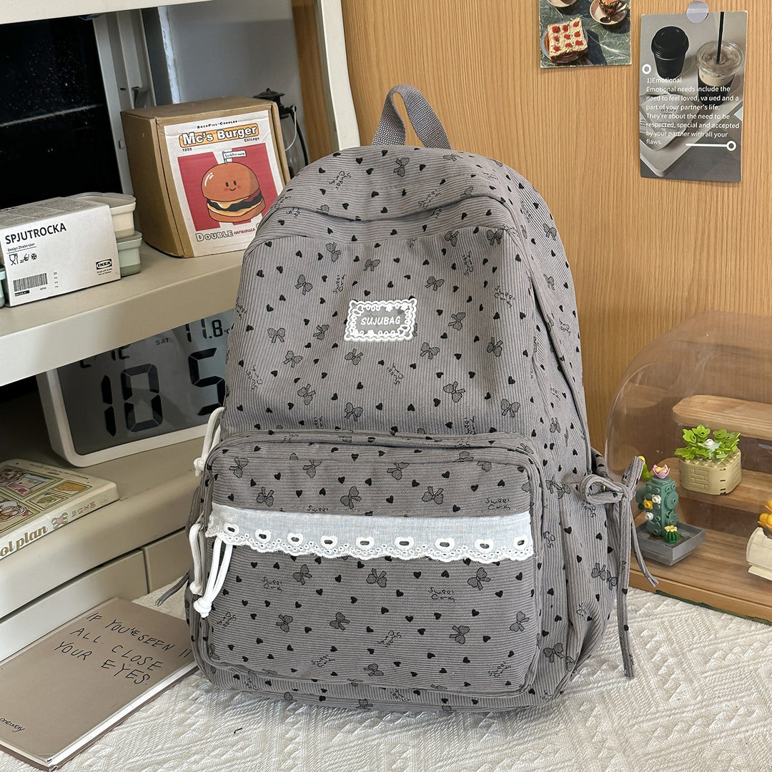 Blumenmuster Schulrucksack