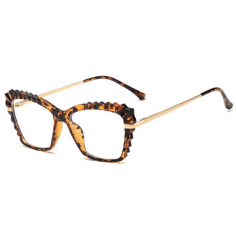 Damen oversized Brille mit einzigartigem Wellenranddesign Karnz