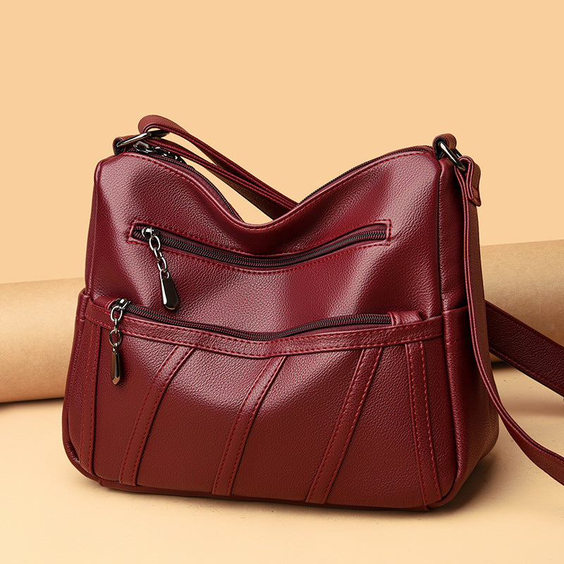 Elegante Schultertasche mit Reißverschlussdetails Karnz